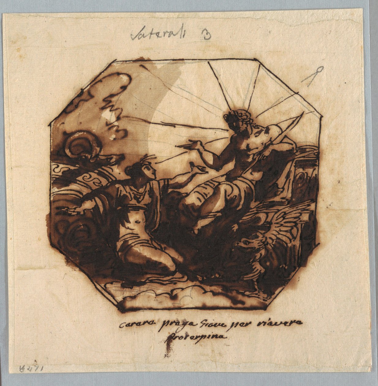Kresba, Ceres žádá Jupitera o návrat Proserpiny, 1812 od Unknown artistUnknown artist