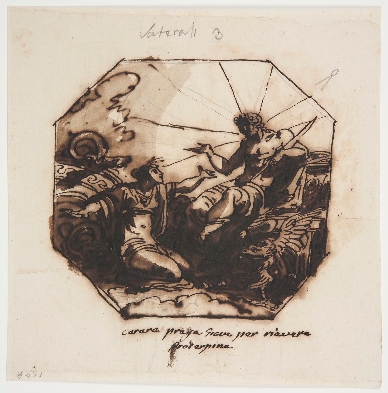 Kresba, Ceres žádá Jupitera o návrat Proserpiny, 1812 od Unknown artistUnknown artist