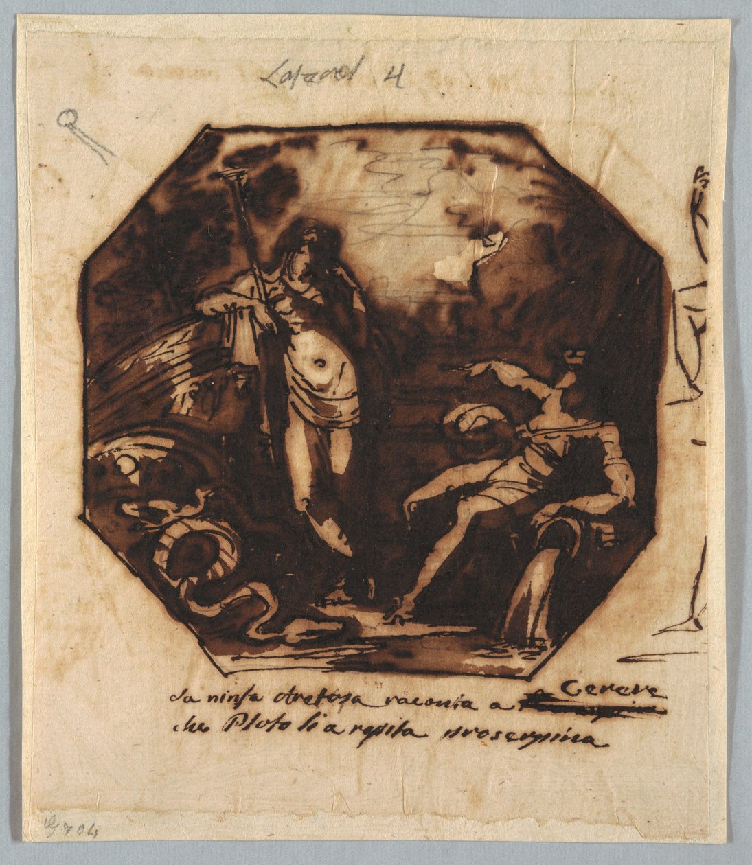 Kresba, Ceres se vypráví o znásilnění Proserpiny, 1812 od Unknown artistUnknown artist
