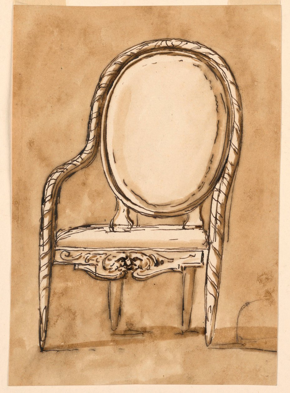 Kresba, židle, 1780-1790 od Unknown artistUnknown artist