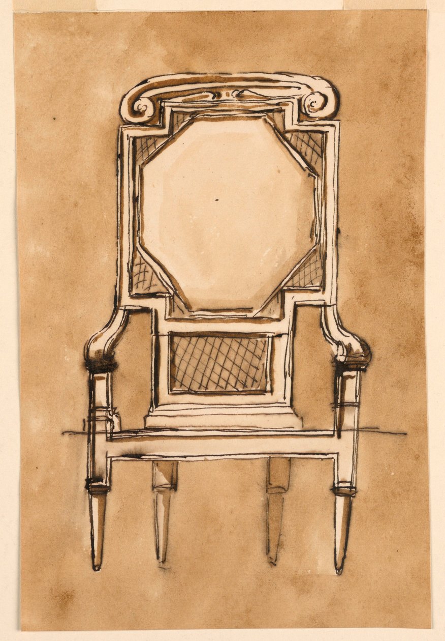 Kresba, židle, 1780-1790 od Unknown artistUnknown artist