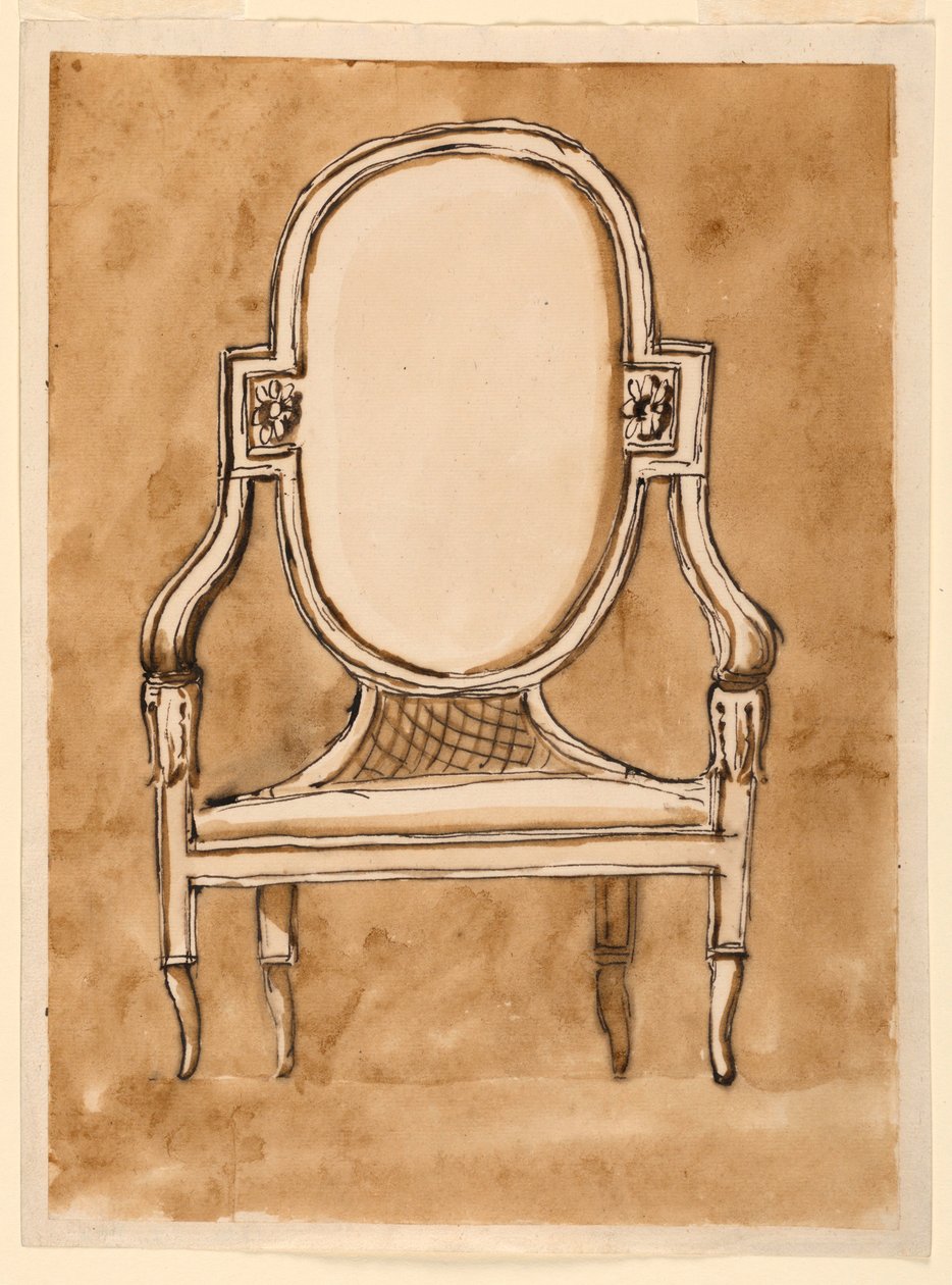 Kresba, židle, 1780-90 od Unknown artistUnknown artist