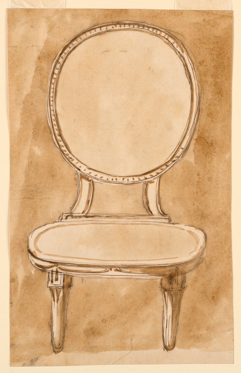 Kresba, židle, 1780-90 od Unknown artistUnknown artist