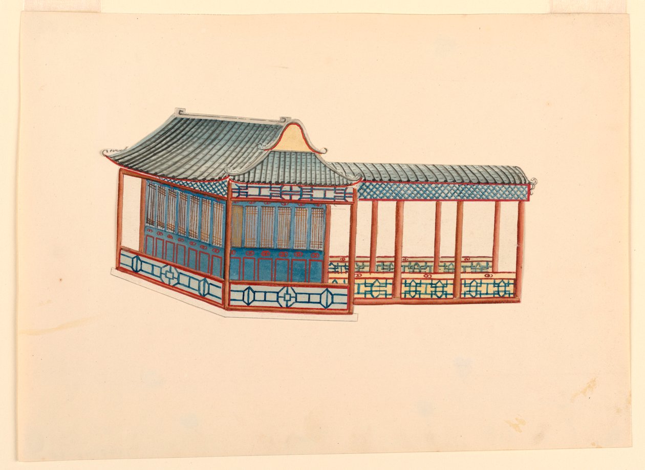 Kresba, Pavilon chinoiserie, 1815-22 od Unknown artistUnknown artist