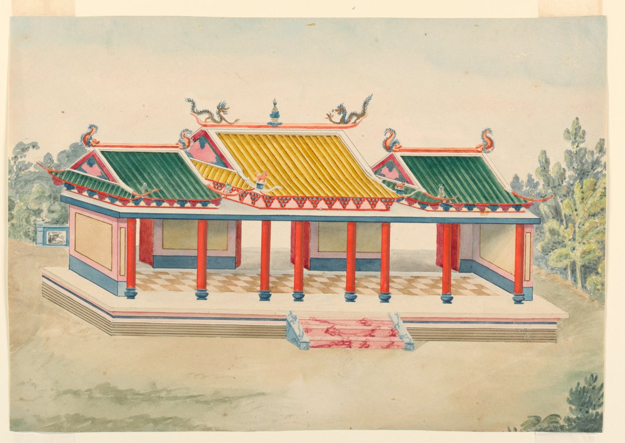Kresba, Pavilon chinoiserie, 1815-22 od Unknown artistUnknown artist