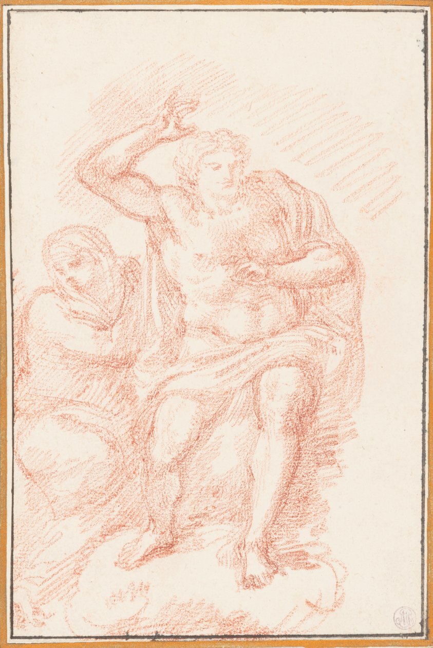 Kresba, Kristus a Marie z Posledního soudu, asi 1759-70 od Unknown artistUnknown artist