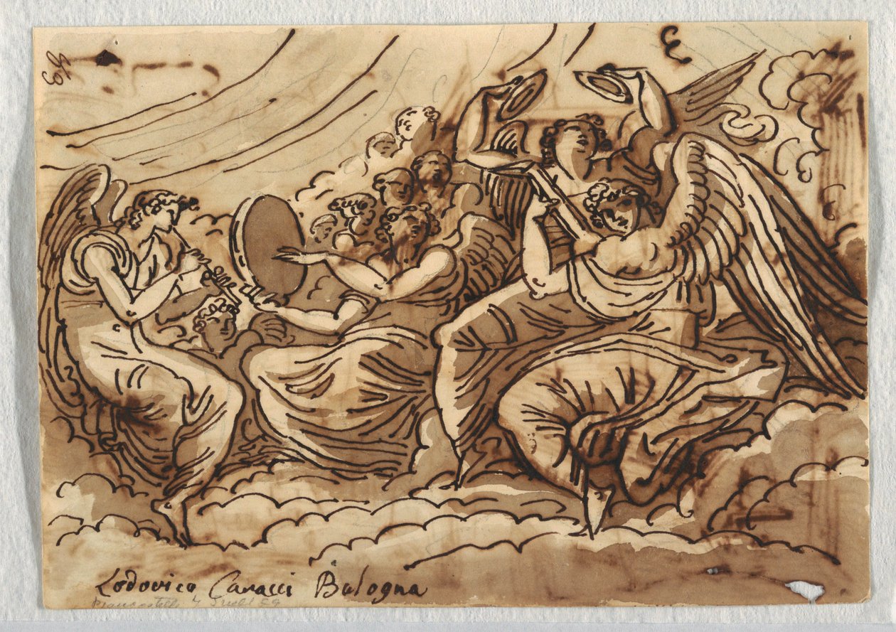 Kresba, Koncert andělů, 1813-18 od Unknown artistUnknown artist