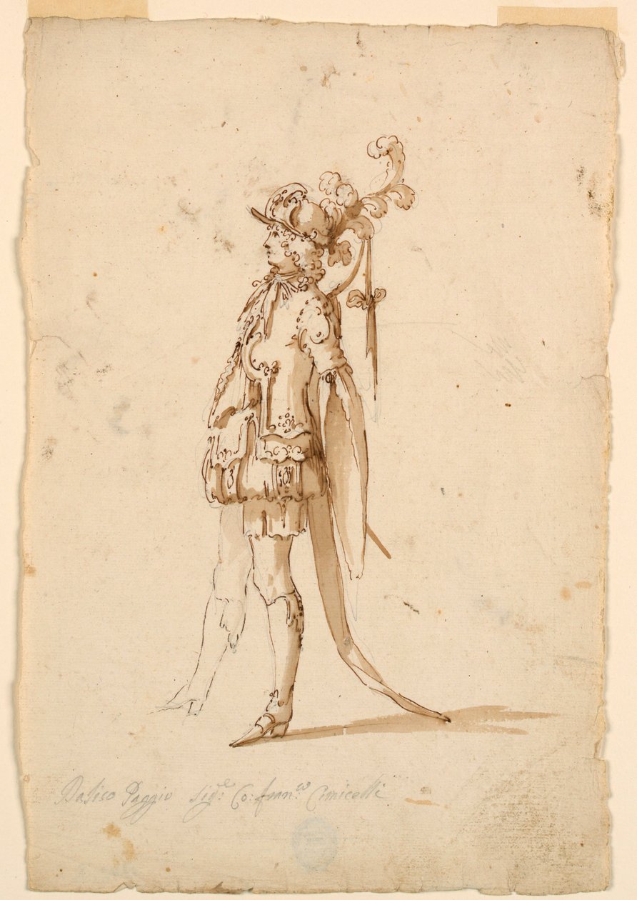 Kresba, kostýmní výprava: A Page for a Ballet, ca. 1720 od Unknown artistUnknown artist