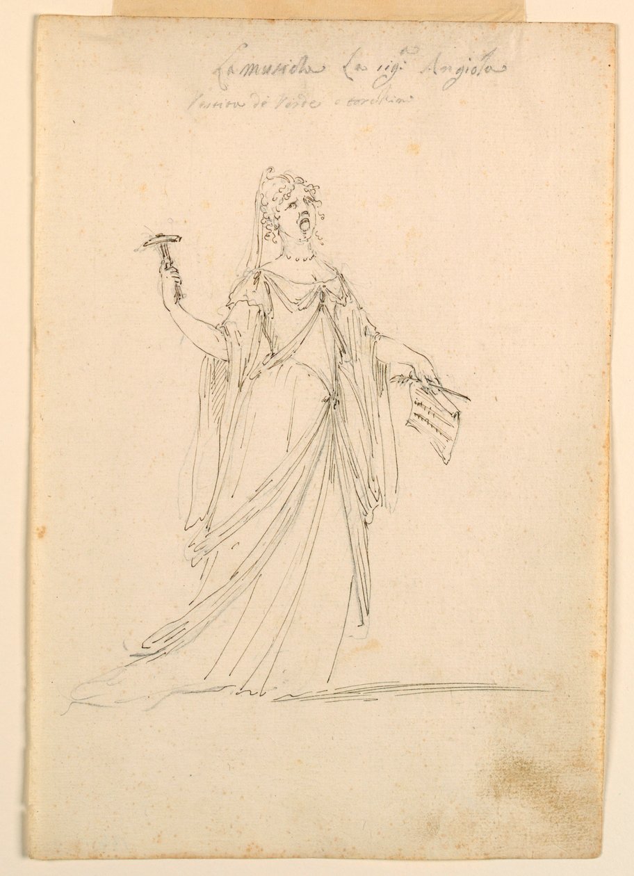 Kresba, kostýmní výprava: Hudba k baletu, cca 1720 od Unknown artistUnknown artist