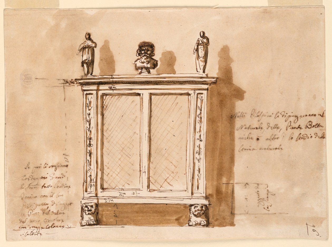 Kresba, skříň, 1790-1810 od Unknown artistUnknown artist