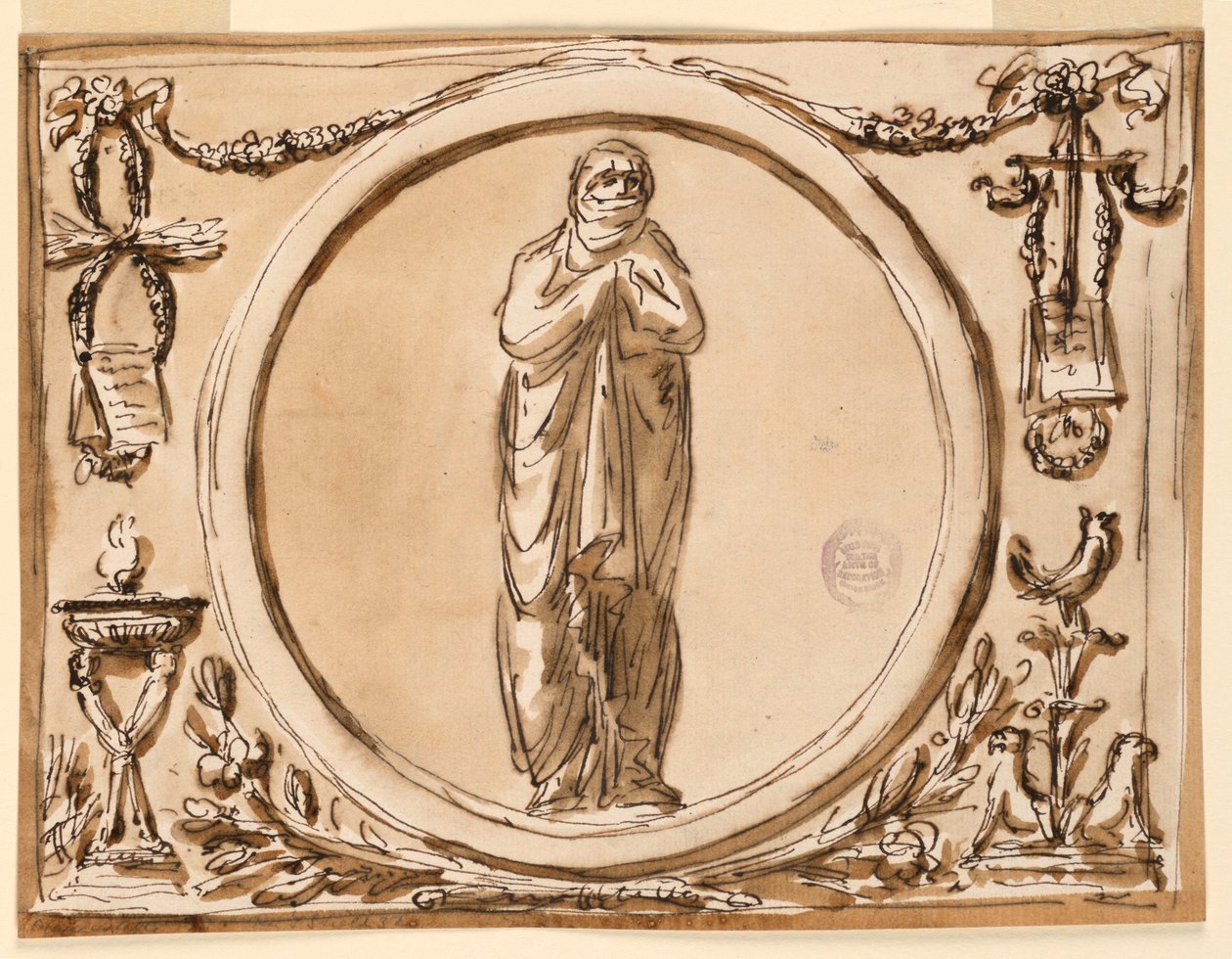 Kresba, výzdoba panelu, 1789-1793 od Unknown artistUnknown artist