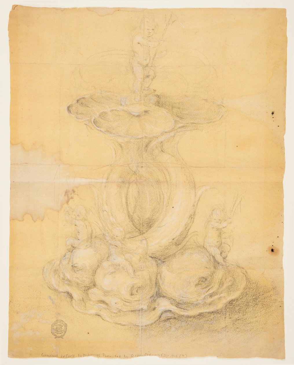 Kresba, návrh středového dílu, 1630-60 od Unknown artistUnknown artist