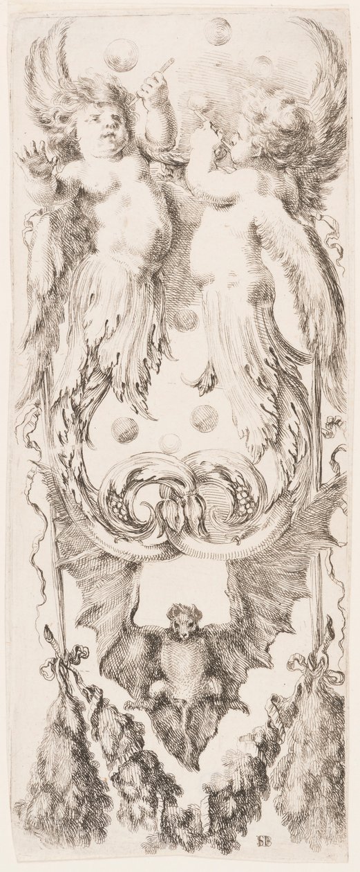 Tisk, Ornamenty nebo grotesky (Grotesque Ornament), asi 1653 od Unknown artistUnknown artist