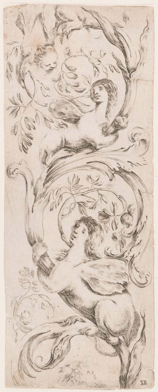 Tisk, Ornamenty nebo grotesky (Grotesque Ornament), asi 1653 od Unknown artistUnknown artist