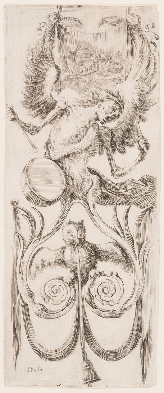 Tisk, Ornamenty nebo grotesky (Grotesque Ornament), asi 1653 od Unknown artistUnknown artist
