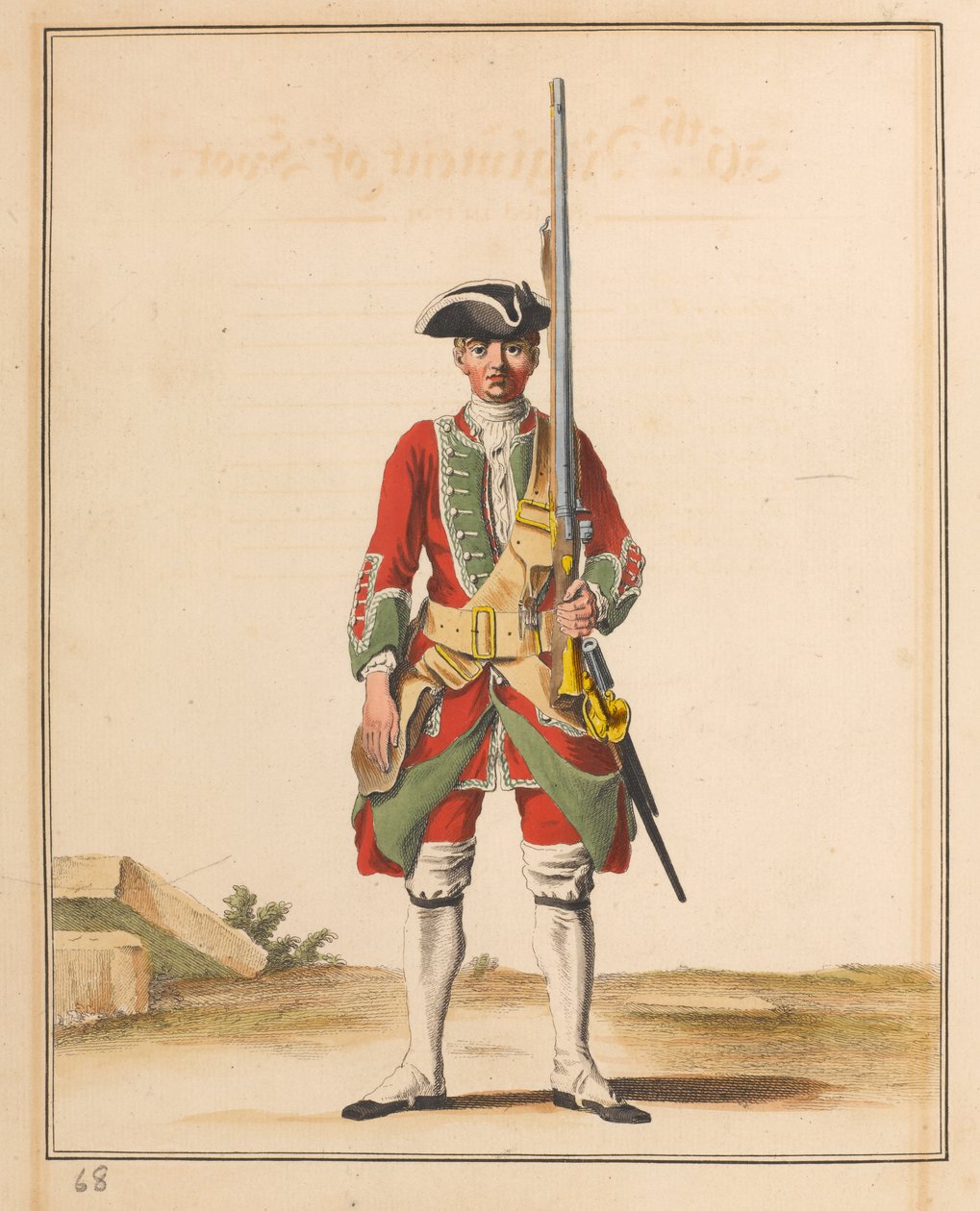 36. pěší pluk, 1742 cca od Unknown artist