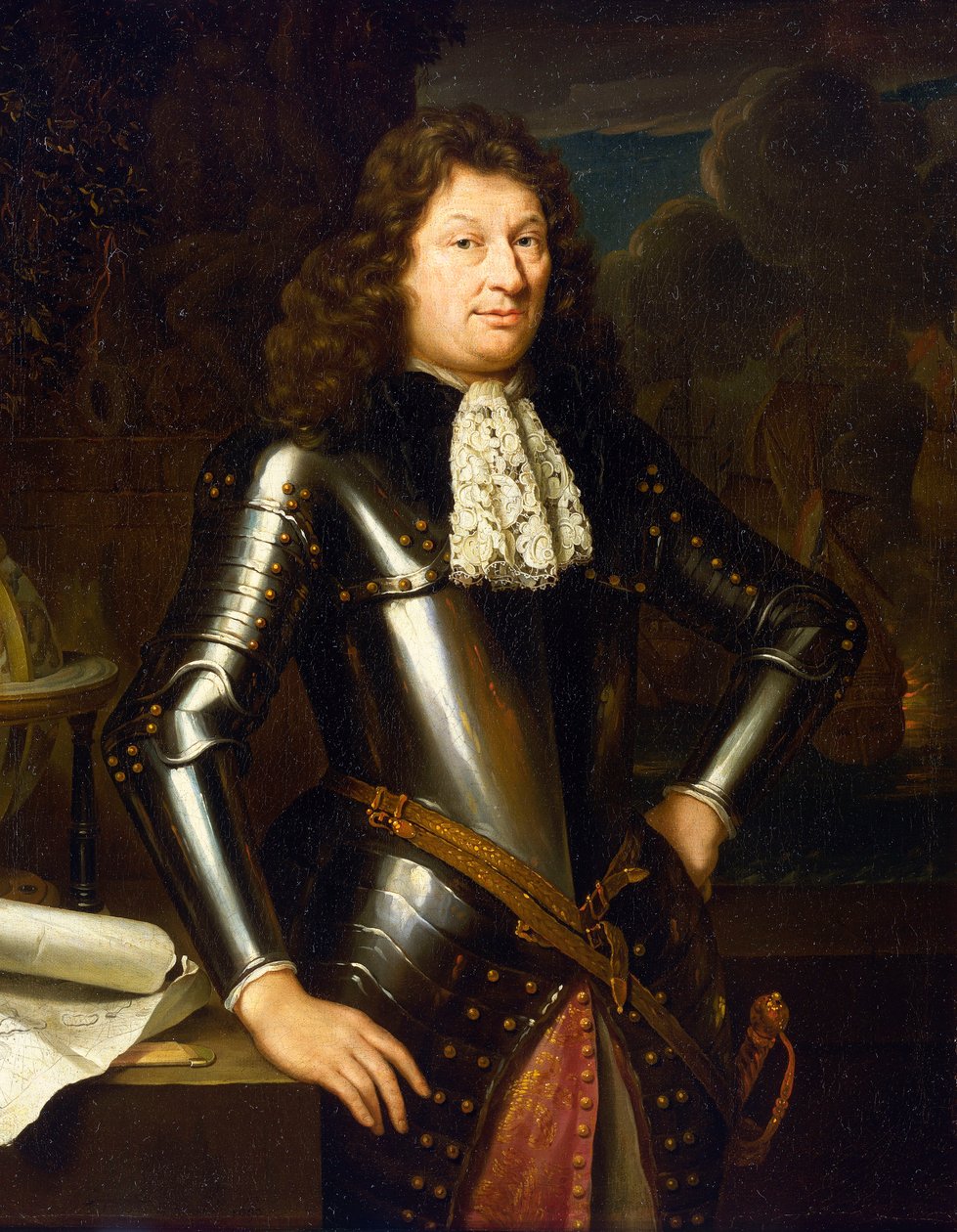 Nizozemský námořní kapitán, asi 1690-1704, olej na plátně, nizozemská škola od Unknown artist