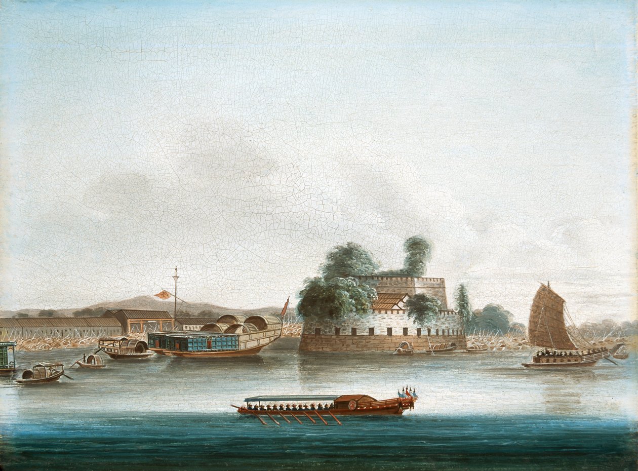 Pevnost na řece Canton od Unknown artist
