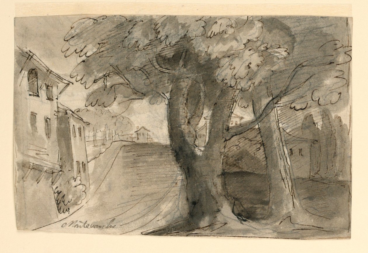 Ulice v Montevarchi, poblíž Arezzo od Unknown artist