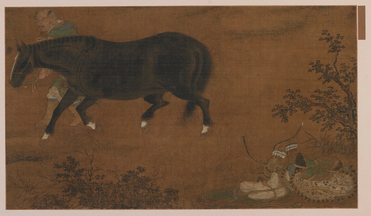 Tatar, jeho kůň a vybavení od Unknown artist