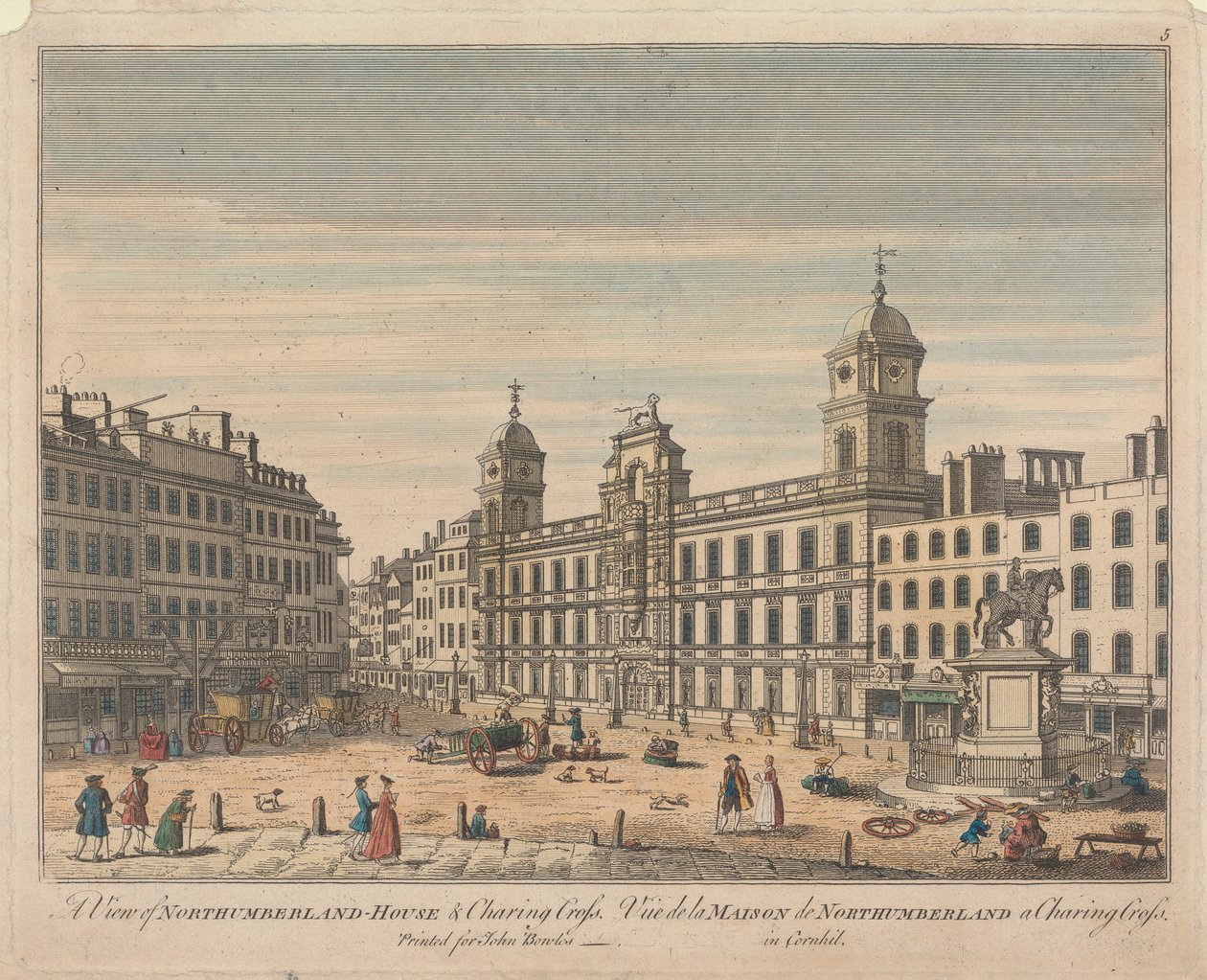 Pohled na Northumberland House a Charing Cross od Unknown artist