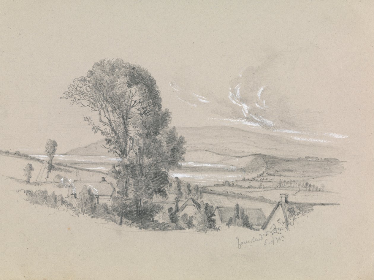 Pohled na Yaverland, Isle of Wight od Unknown artist