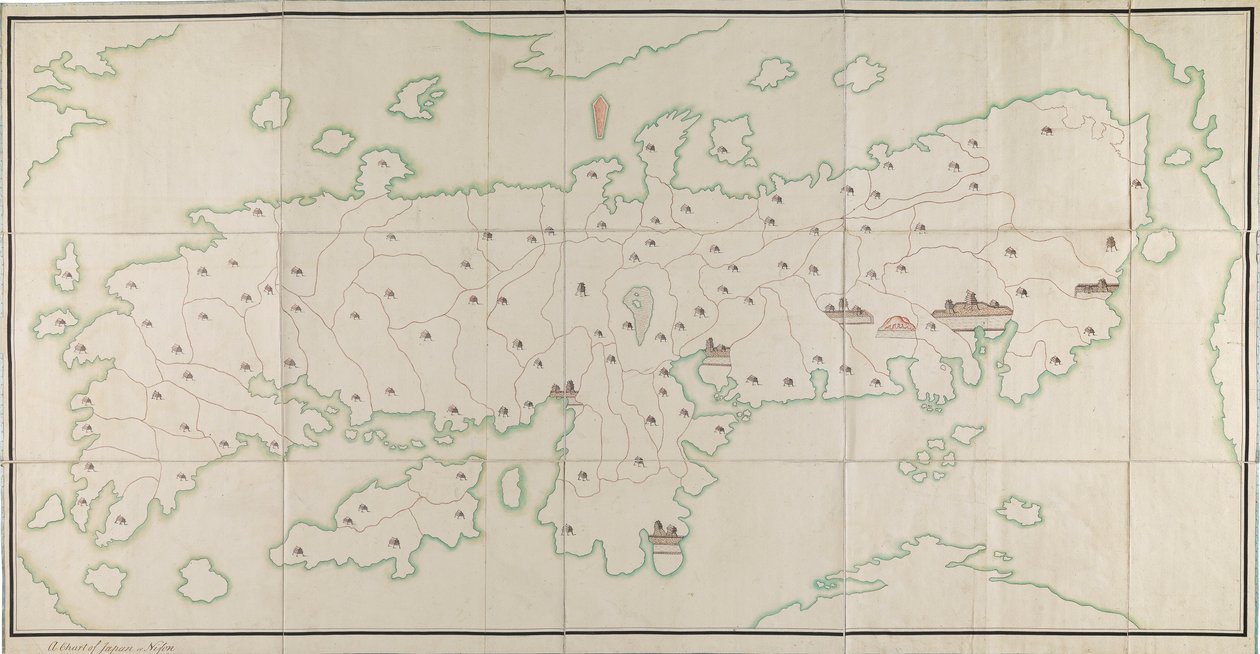 Mapa Japonska nebo Nipon [MS] od Unknown artist