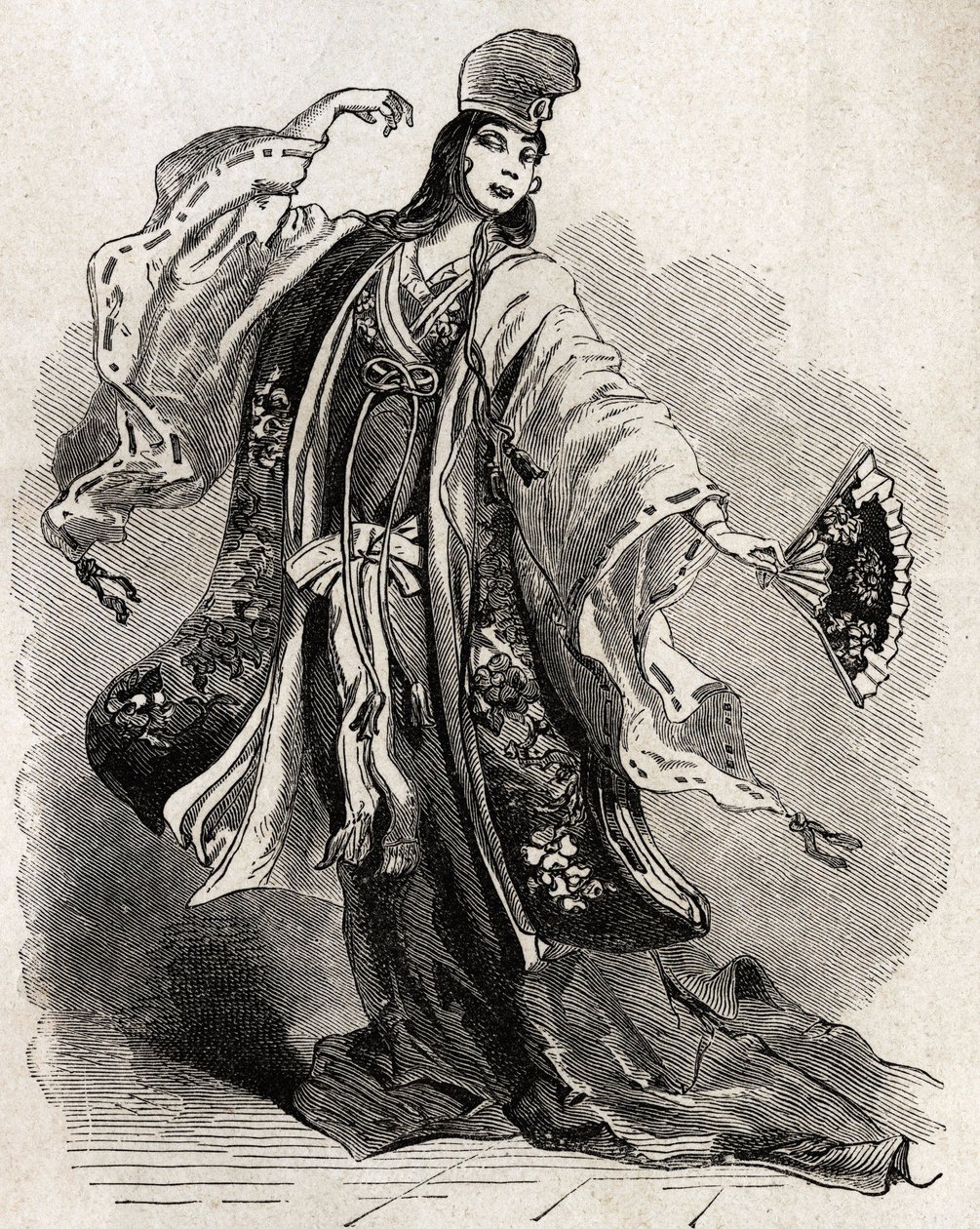 Tanečnice na dvoře Kamakura, města, které si šógun Minamoto no Yorimoto (1147-1199) zvolilo za své hlavní město v době, kdy jeho politická moc převýšila moc Mikada (japonského císaře), čímž vytvořil nový politický, ekonomický a umělecký centrum na Pac od Unknown artist