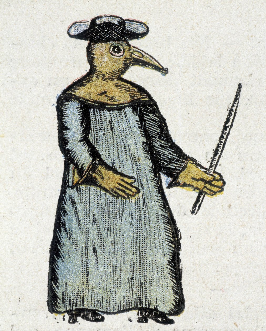 Lékařské šaty v dobách moru od Unknown artist