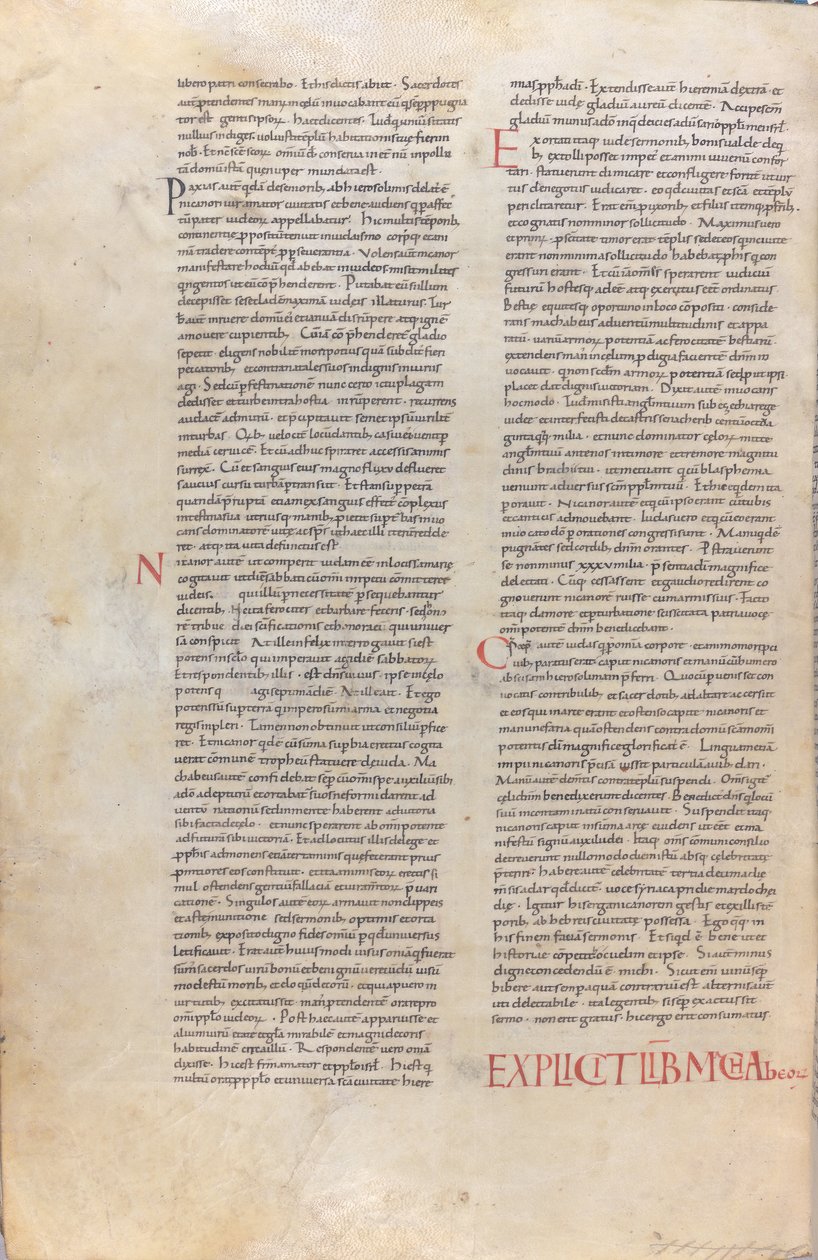 Stránka z Bible z 11. století od Unknown artist