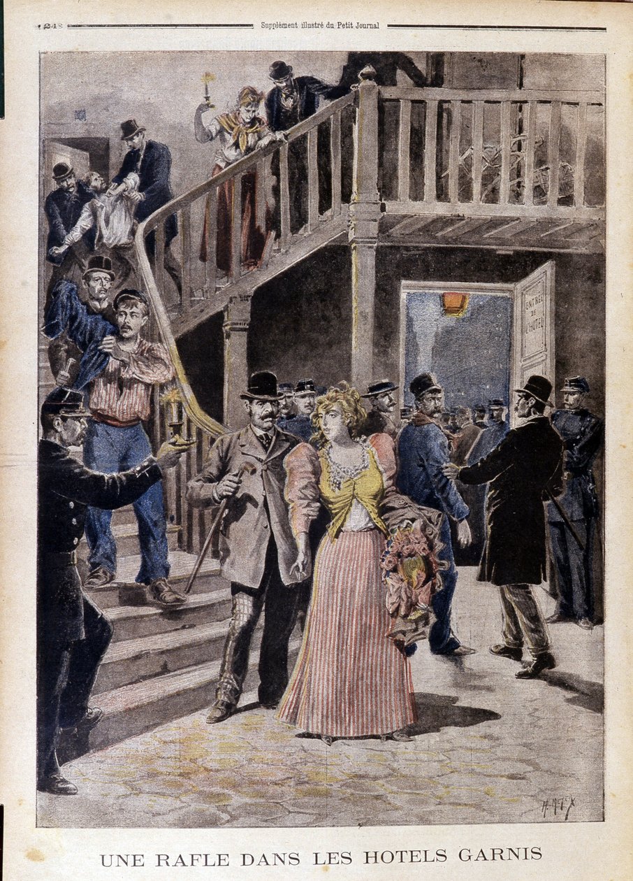 Shrnutí v hotelech - v „“Le Petit Journal”” ze 4.8.1895 od Unknown artist