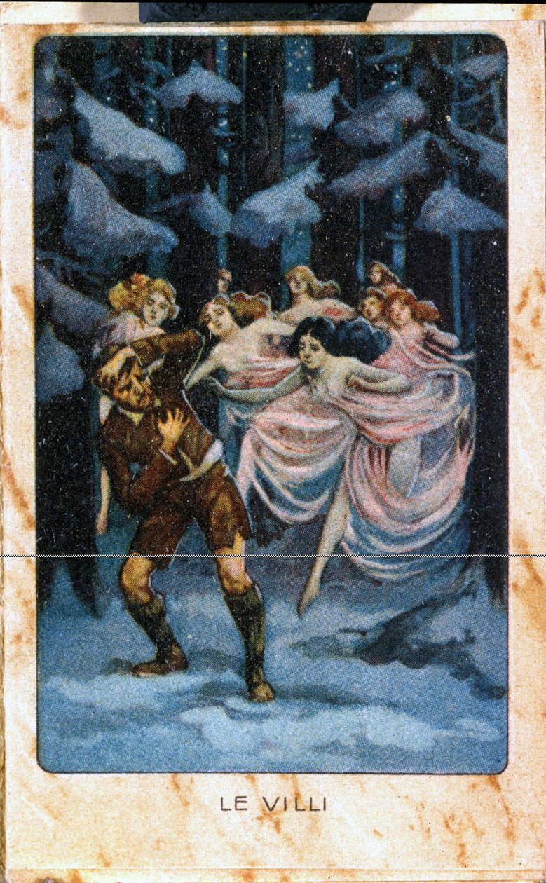 Scéna „Villi“, Opera (1884) ve dvou jednáních pro zpěv a klavír Giacoma Pucciniho (1858 - 1924). od Unknown artist