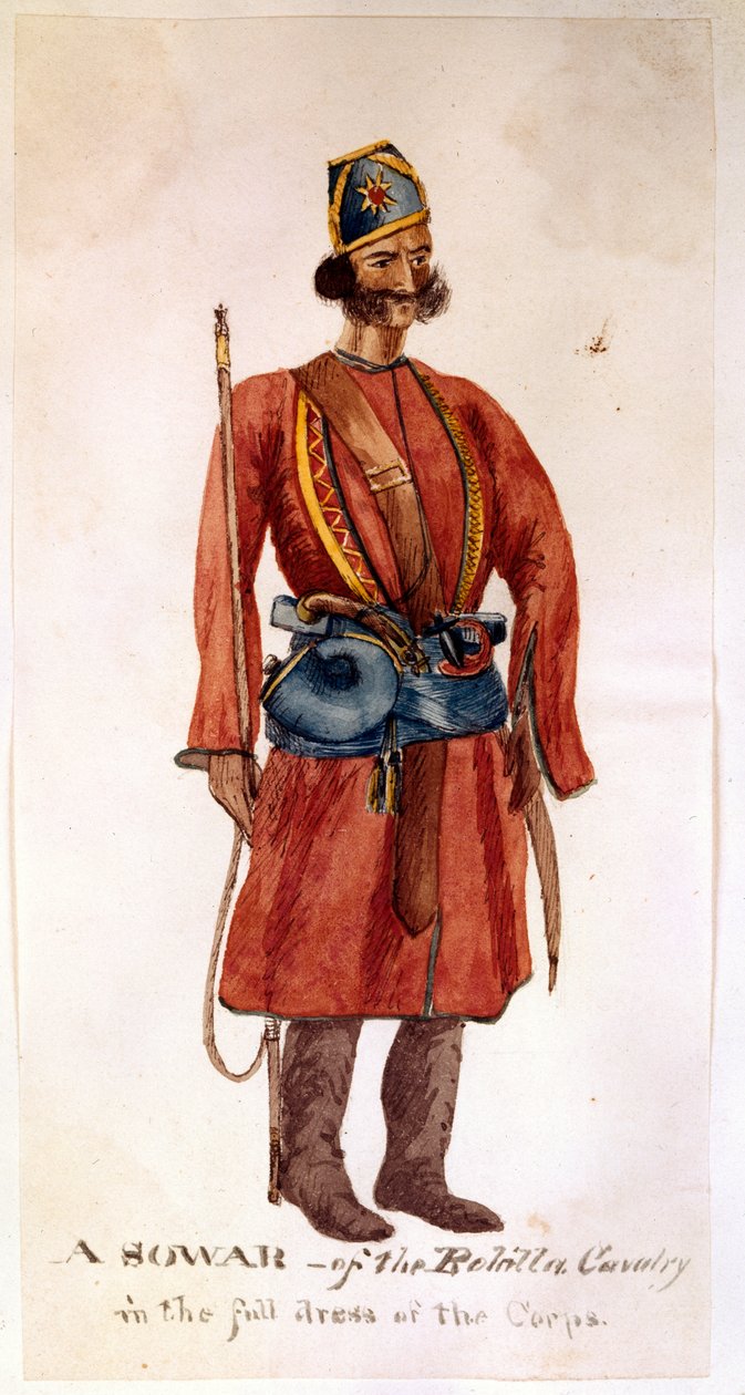 Sowar z Rohillské kavalérie od Unknown artist