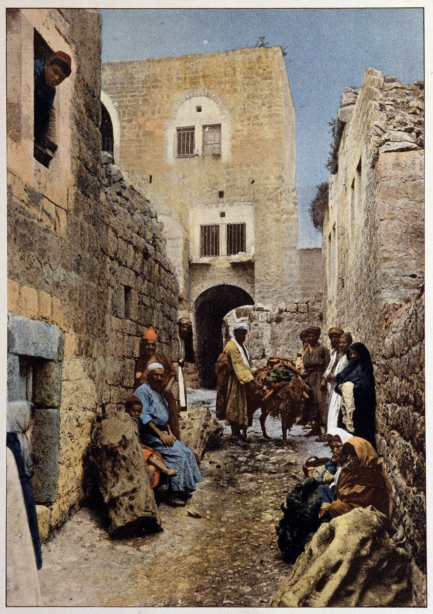 Ulice v Betlémě, konec 19. století od Unknown artist
