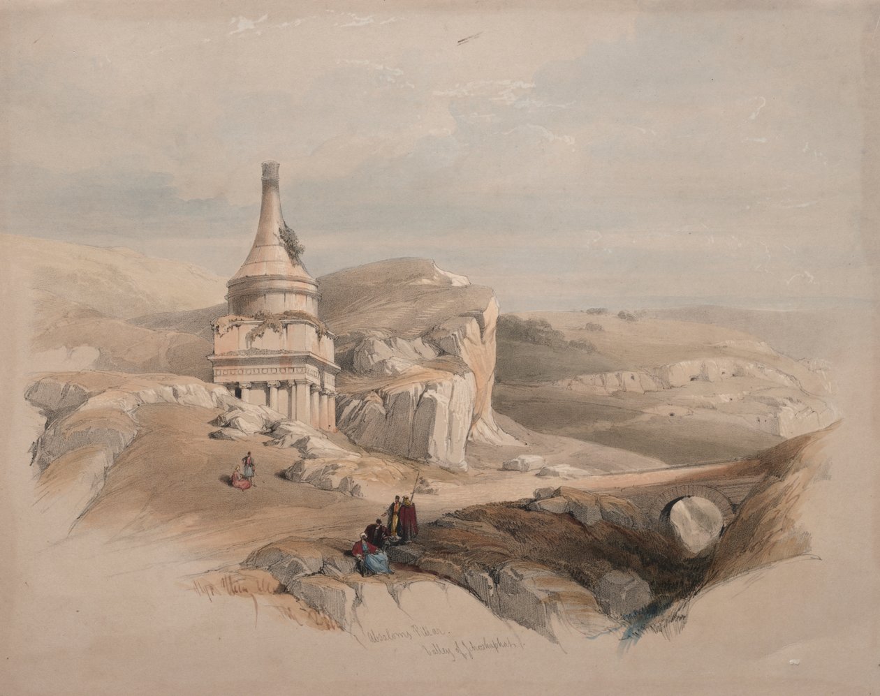 Absolonův sloup, údolí Jozafat od Unknown artist