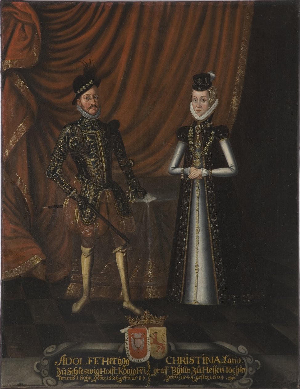 Adolphe de Holstein Gottorp et Christine de Hesse - vévoda Adolf z Holštýnska-Gottorpu od Unknown artist