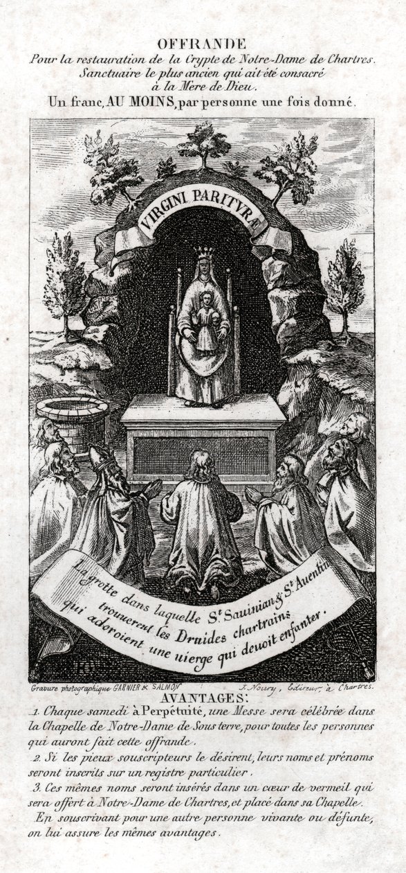 Klanění Panny Marie. (rytina, cca 1850) od Unknown artist