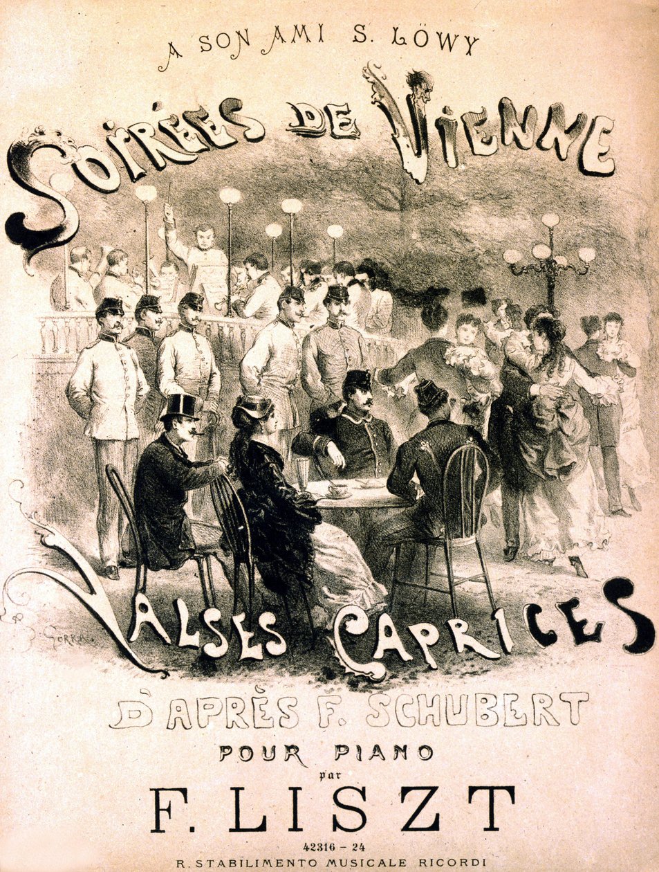 Plakát vídeňských večerů. Valses caprices po F. Schubertovi. od Unknown artist