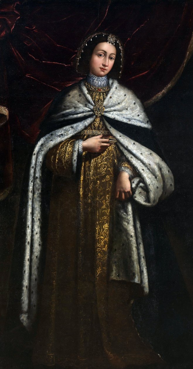 Anežka z Faucigny (morte en 1268), manželka Petra II., hraběte Savojského (Pierre II de Savoie) - Anonym - 17. století - Olej na plátně od Unknown artist