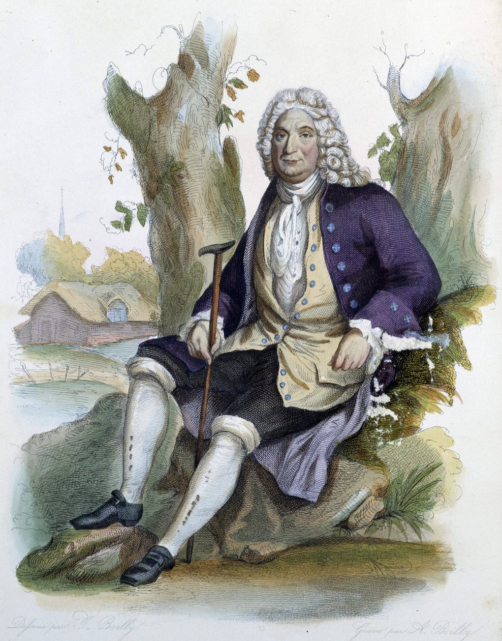 Alain Rene Lesage (Alain-Rene Le Sage) (1668-1747) - v Ed. Mennechet, ""Le Plutarque francais"" od Unknown artist