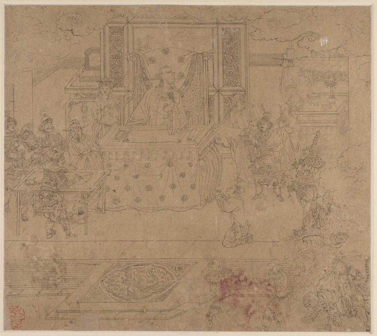 Album taoistických a buddhistických témat: Kings of Hells: Leaf 30 od Unknown artist