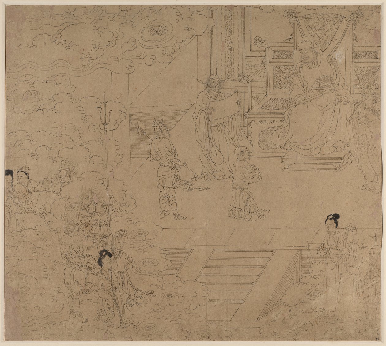 Album taoistických a buddhistických témat: Kings of Hells: Leaf 32 od Unknown artist
