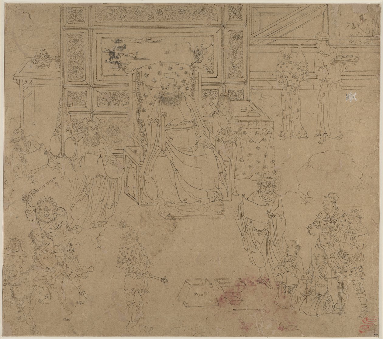 Album taoistických a buddhistických témat: Kings of Hells: Leaf 34 od Unknown artist