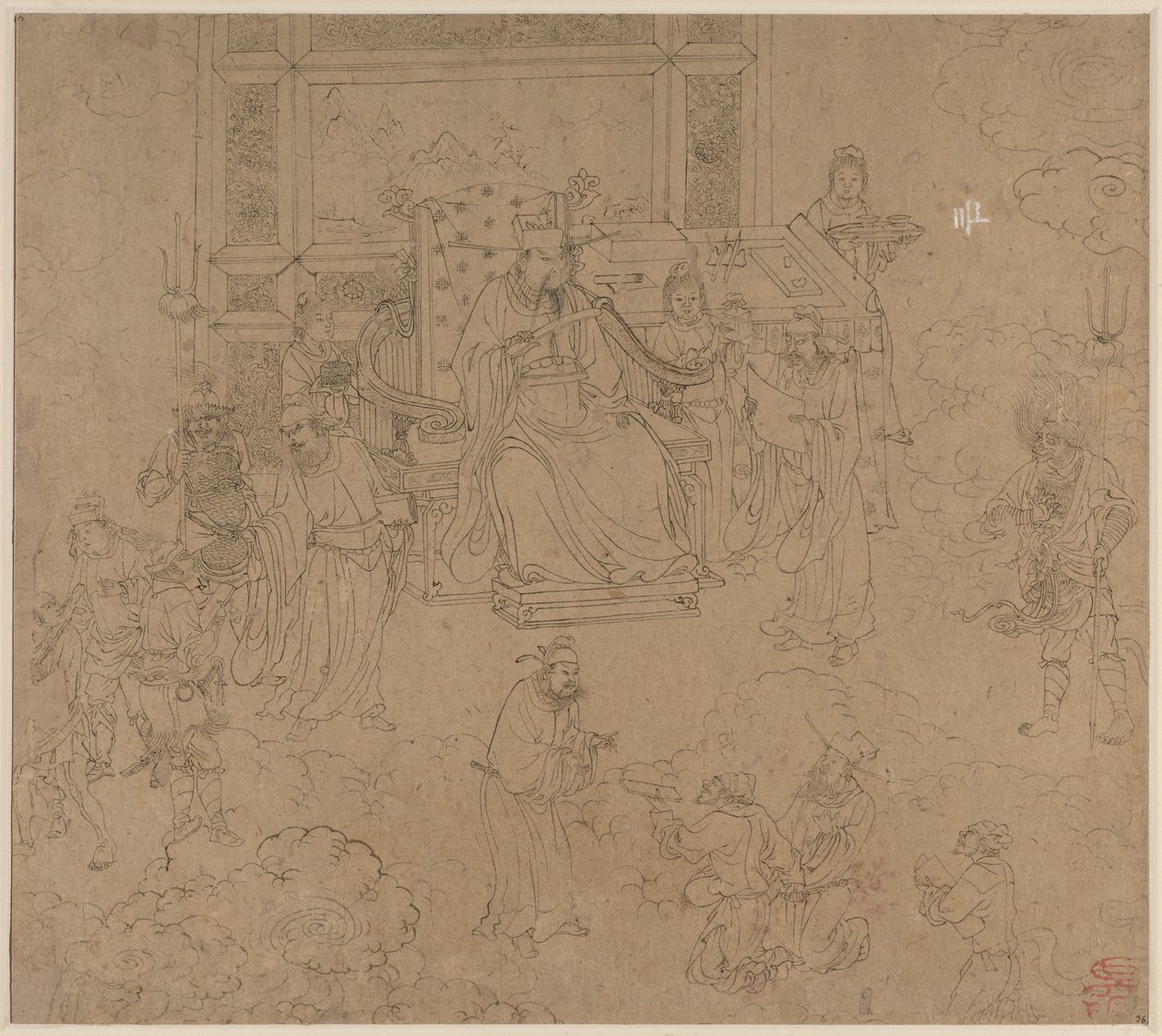 Album taoistických a buddhistických témat: Kings of Hells: Leaf 36 od Unknown artist