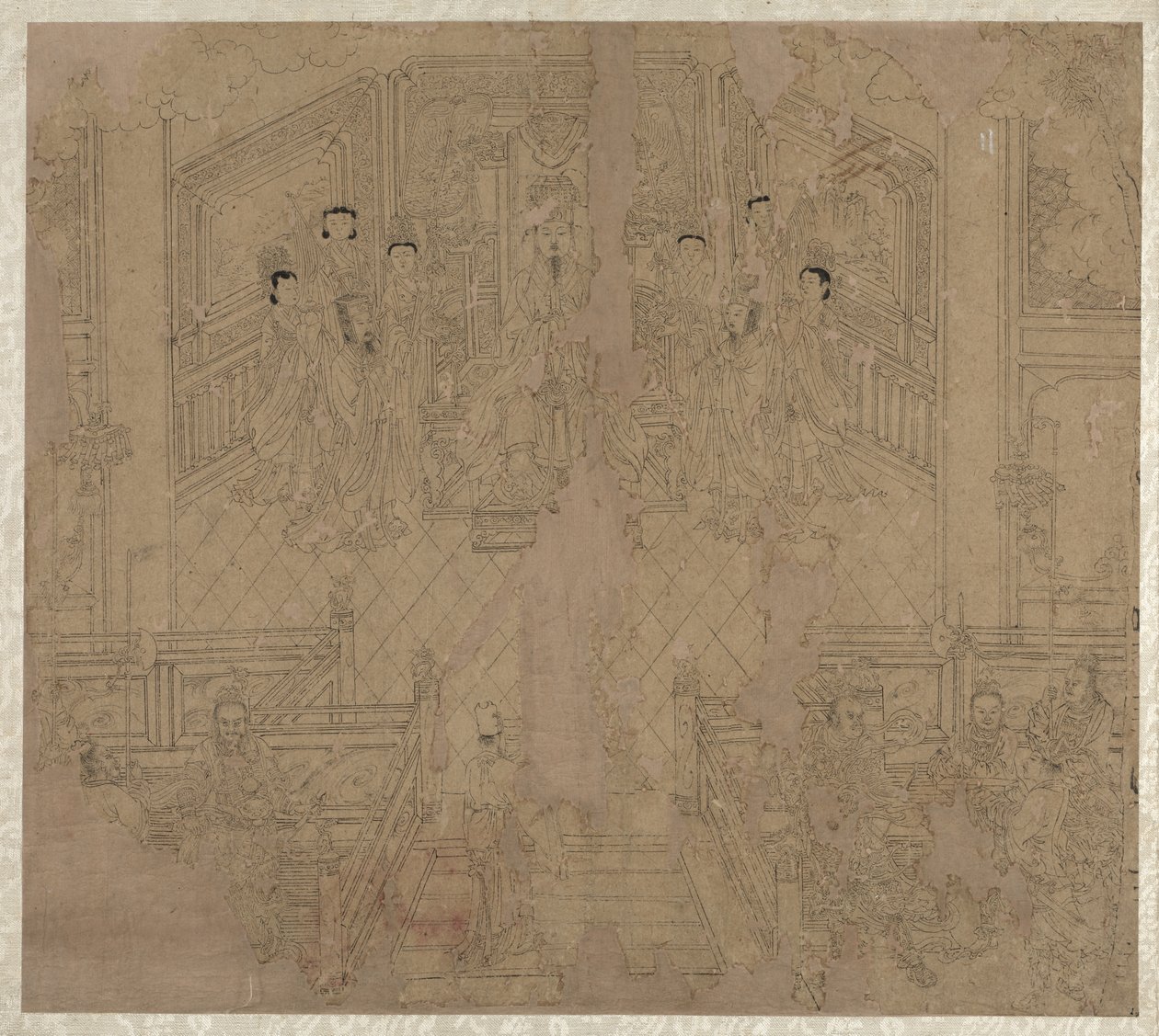 Album taoistických a buddhistických témat: Procesí taoistických božstev: List 2 od Unknown artist