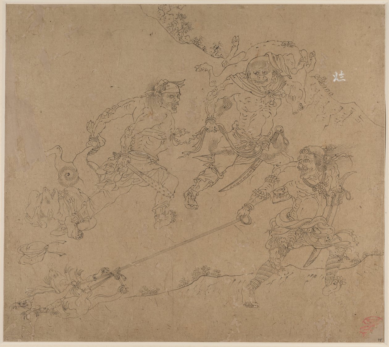 Album taoistických a buddhistických témat: Search the Mountain: Leaf 48 od Unknown artist
