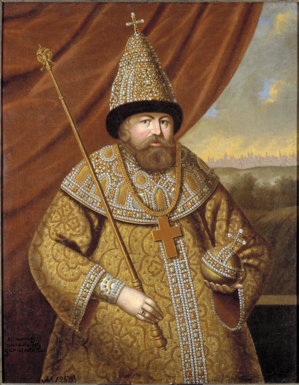 Alexis Ier Michajlovič, dit le Tsar tres paisible - Portrét ruského cara Alexise I. Michajloviče (1629-1676), Anonym. Olej na plátně, druhá polovina 17. stol.. Rozměr : 136x107 cm. Národní muzeum Stockholm od Unknown artist