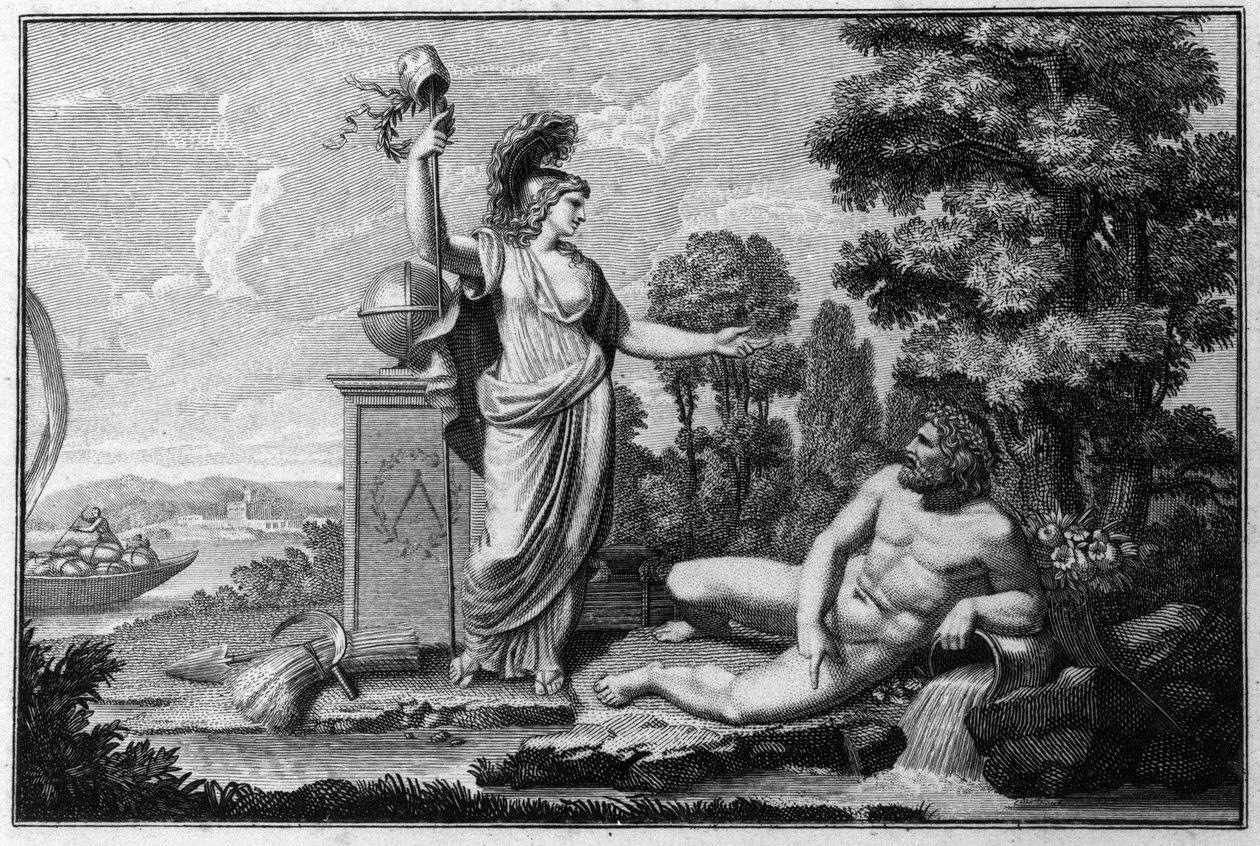 Alegorie Cisalpinské republiky (Cisalpina) vytvořená Napoleonem Bonapartem dne 27. 6. 1797 podle francouzského vzoru v Itálii, která se v roce 1802 stala Italskou republikou. Jsou zde zastoupeny symboly Francouzské republiky. Gravírování Museo del risorgim od Unknown artist