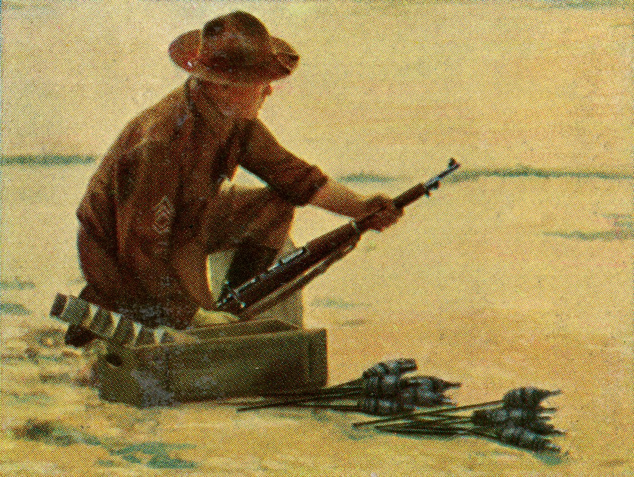Americký pěšák s puškovými granáty od Unknown artist