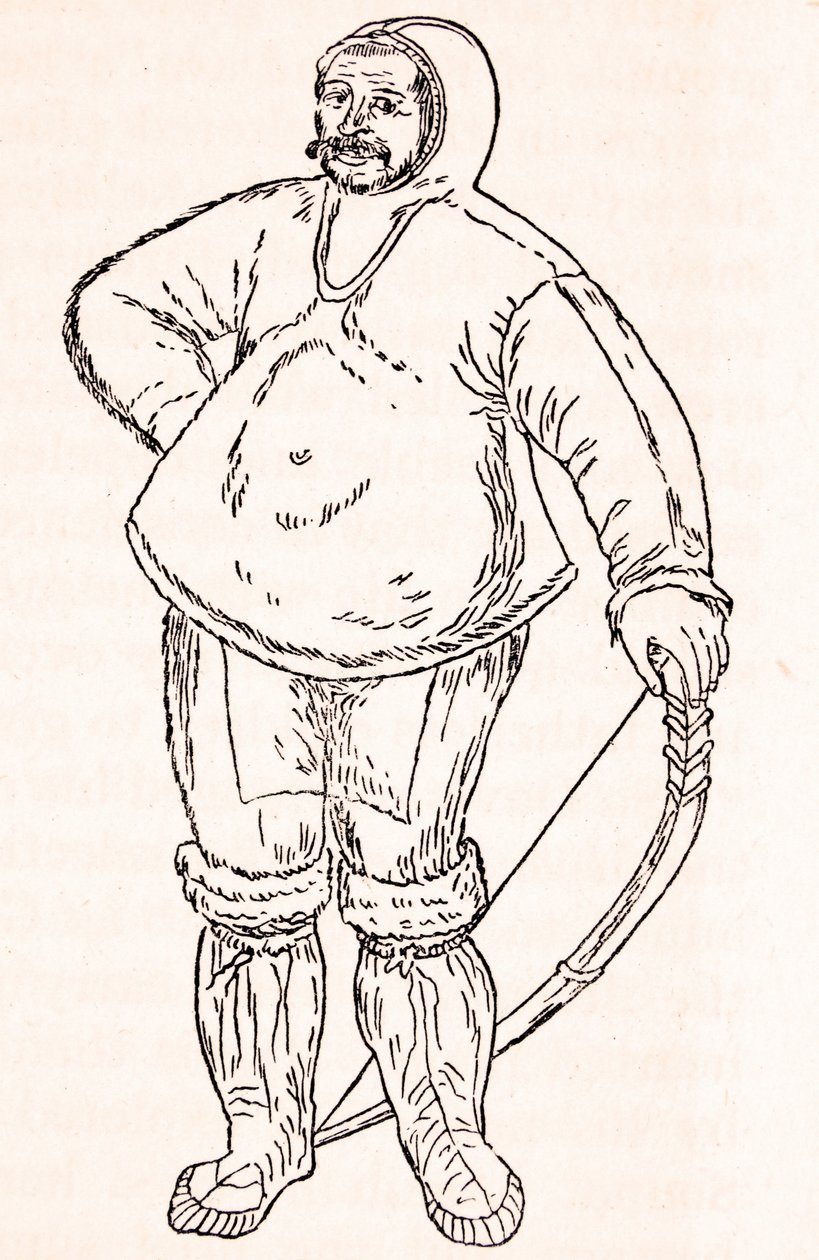 Eskymák - podle akvarelové kresby Johna Whitea od Unknown artist